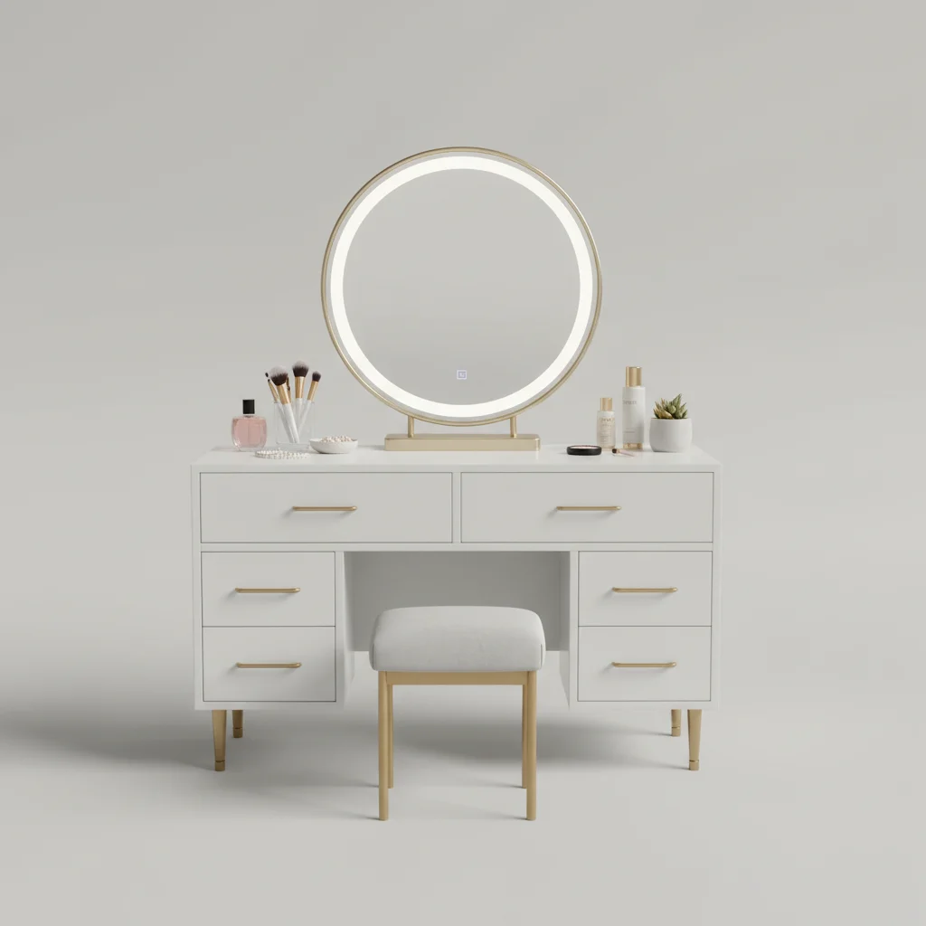 vanity table with drawers